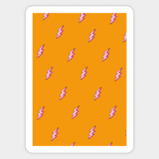 Lightning Bolt Orange Print Sticker